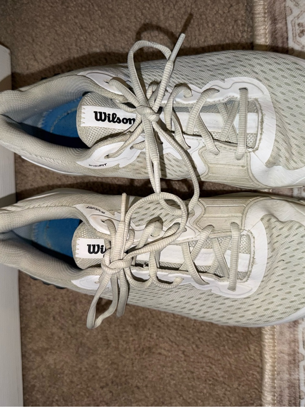 Wilson Off-White Mesh Running Shoes